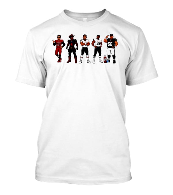 Houston Texans Football Players In 8 Bit Style Gaming T-Shirt