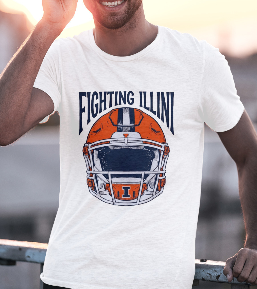 Fighting Illini Football Helmet Illinois T-Shirt