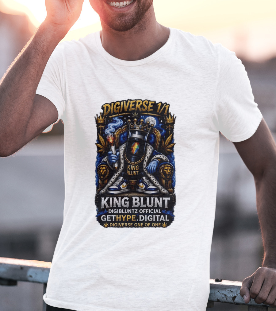 Digiverse 1 1 King Blunt GetHype Digibluntz Official Digital One Of One T-Shirt