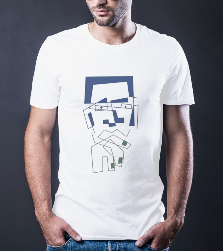 John Coltrane Jazz Abstract Line Art Drawing T-Shirt