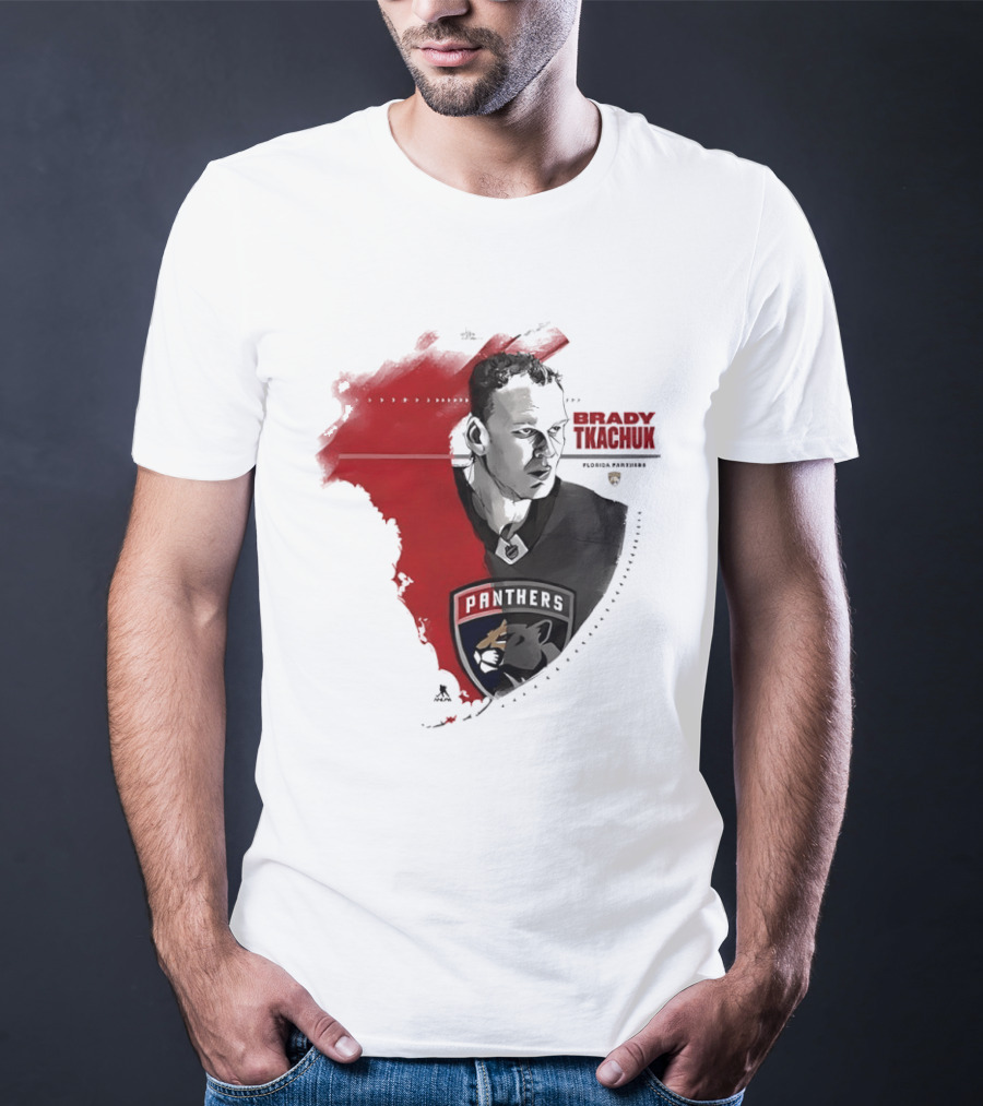 Florida Panthers Brady Tkachuk Portrait State Of Florida T-Shirt