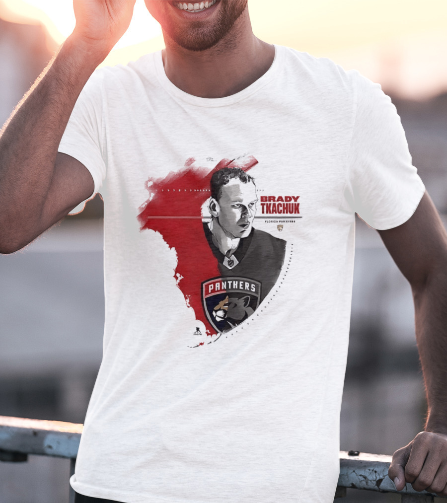 Florida Panthers Brady Tkachuk Portrait State Of Florida T-Shirt