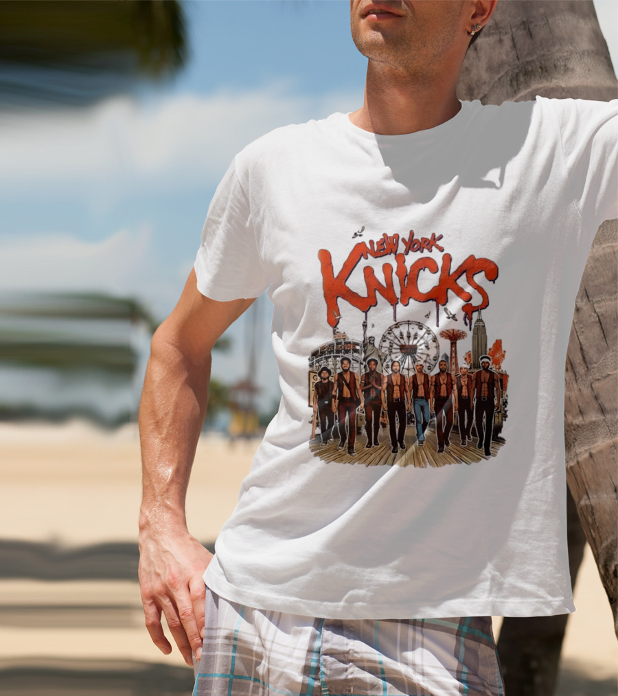 New York Knicks The Warriors Coney Island Gang Ferris Wheel Empire State Building T-Shirt