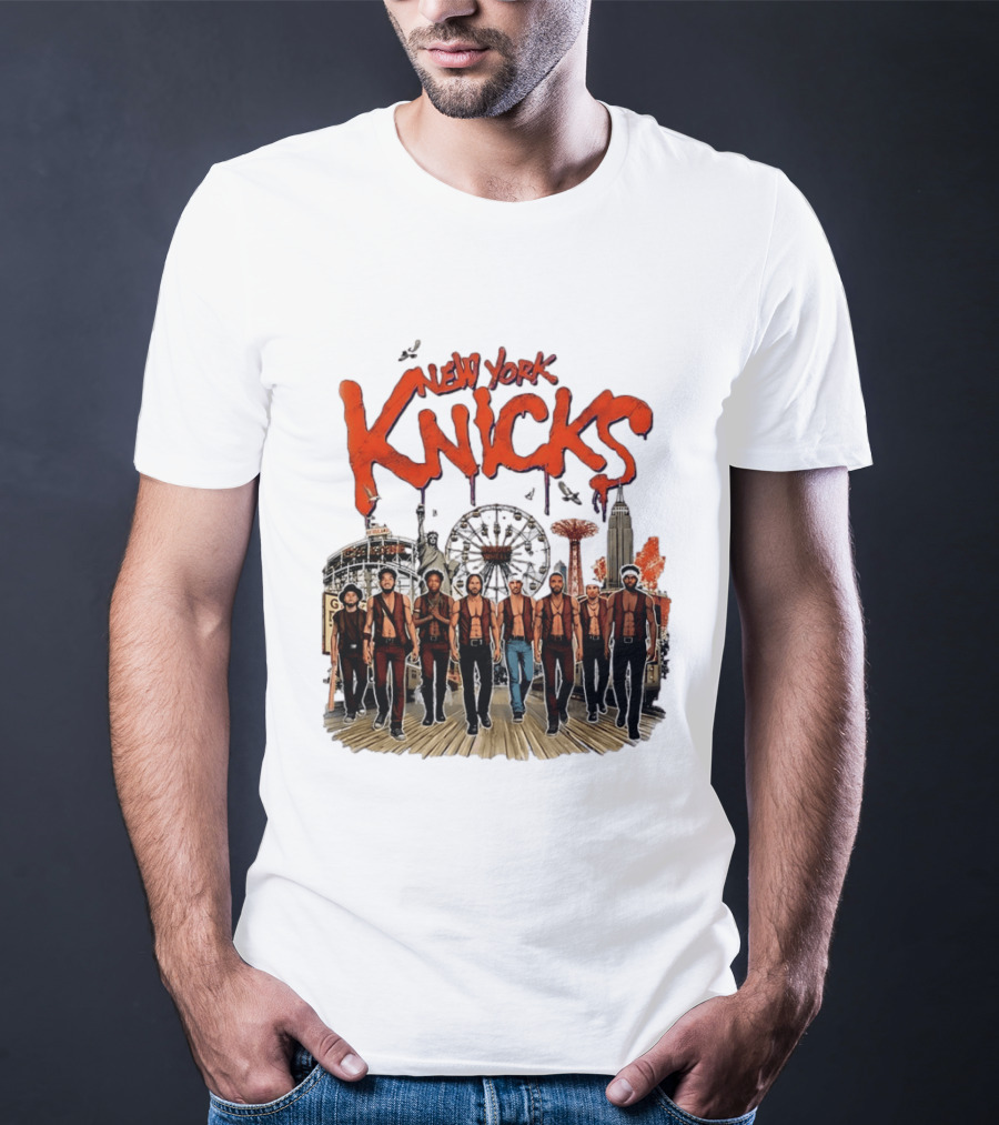 New York Knicks The Warriors Coney Island Gang Ferris Wheel Empire State Building T-Shirt