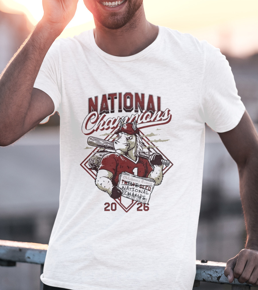 Oklahoma Sooners National Champions 2026 Sooner Schooner Baseball T-Shirt
