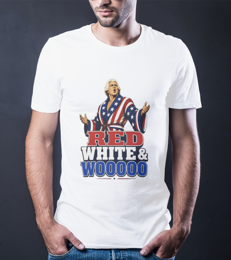 Ric Flair Red White And Woooo USA Wrestling Legend 4th Of July Celebration T-Shirt