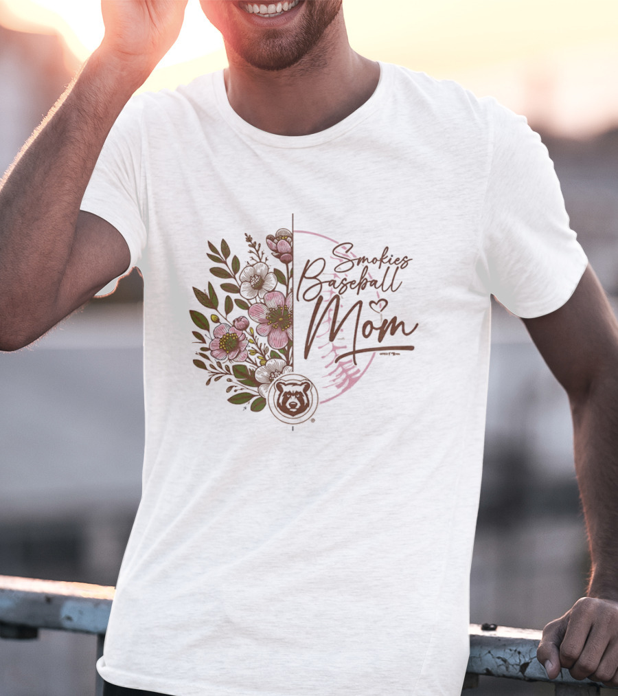 Tennessee Smokies Baseball Mom Floral Minor League Baseball T-Shirt