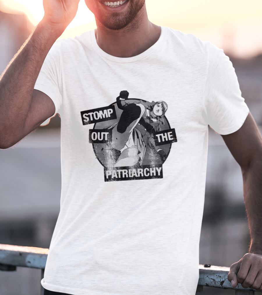 Stomp Out The Patriarchy Empowerment Manga Style Influence T-Shirt