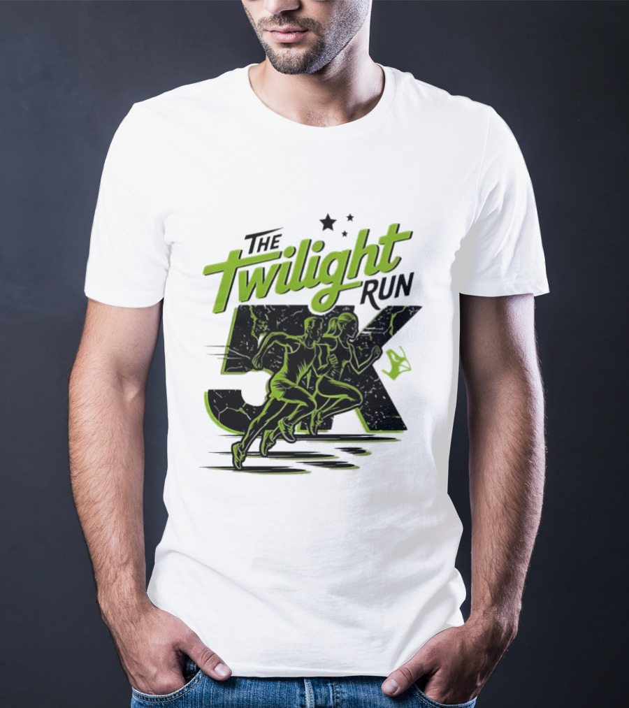 The Twilight Run 5K Runners And Stars Night Race Event T-Shirt