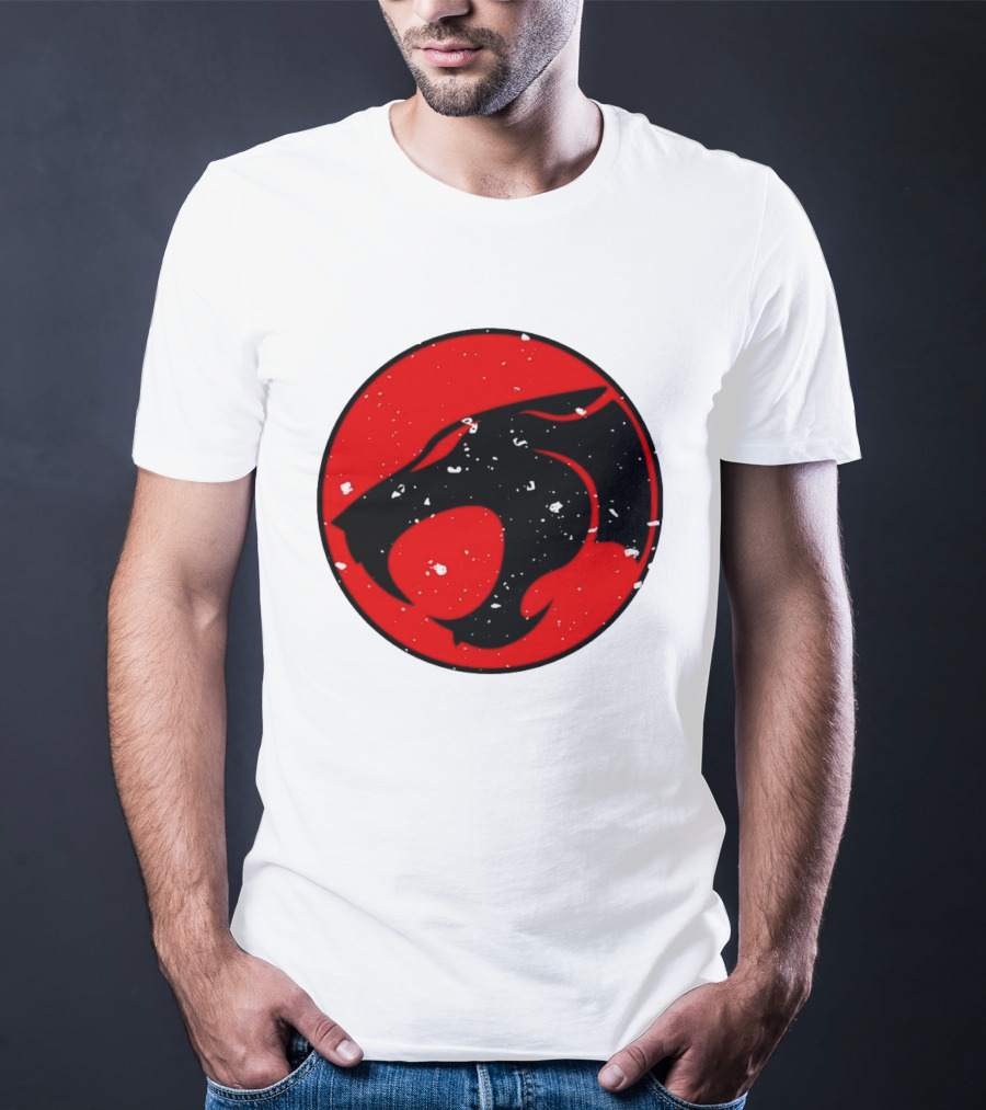 Thunder Jaguar Cat Red Circle T-Shirt