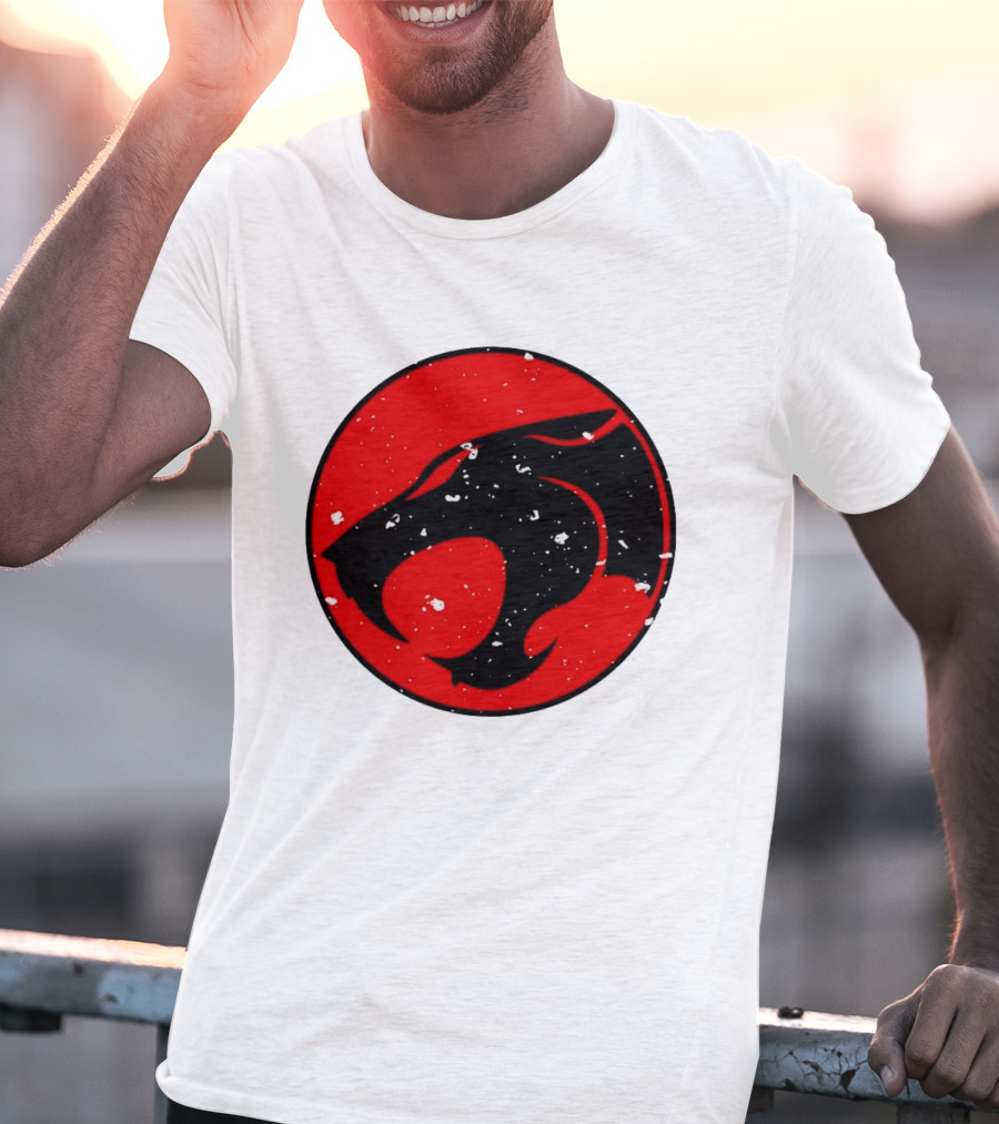 Thunder Jaguar Cat Red Circle T-Shirt