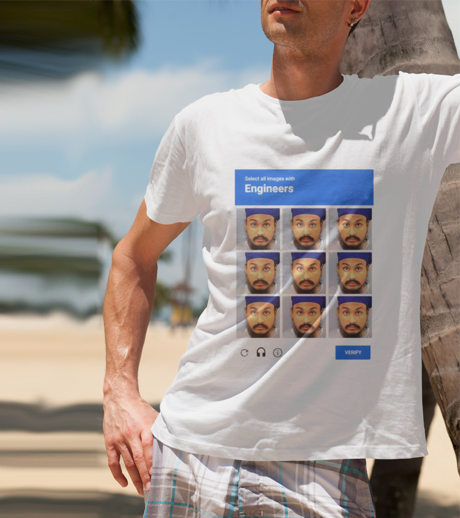 Vickrum Digwa Captcha Select All Images With Engineers Verify T-Shirt