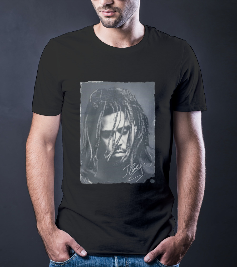 J Cole 2023 Concert Portrait Signature T-Shirt