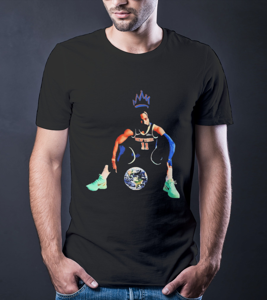New York Knicks Jalen Brunson 11 Crown Basketball World T-Shirt