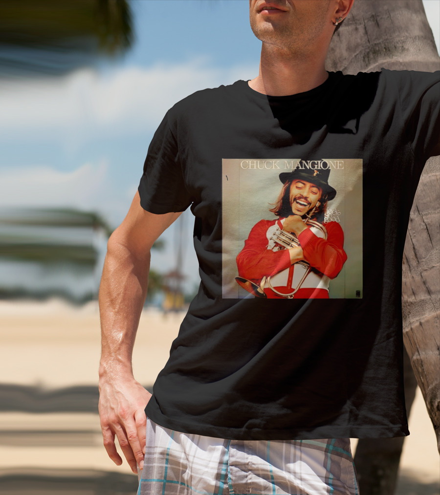 Chuck Mangione Feels So Good Iconic Album Cover With Flugelhorn Player In Red And White Outfit T-Shirt