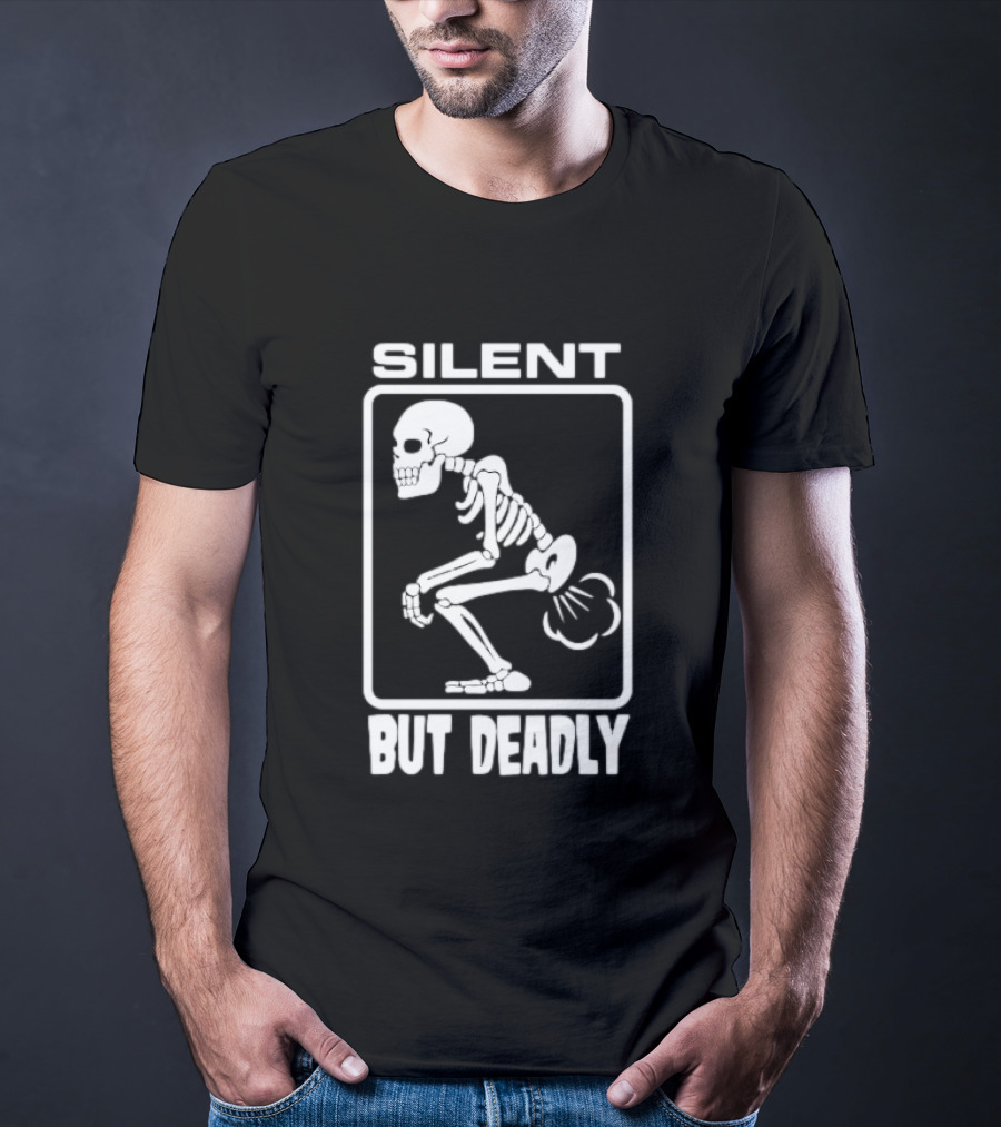 Silent But Deadly Skeleton Funny Halloween T-Shirt