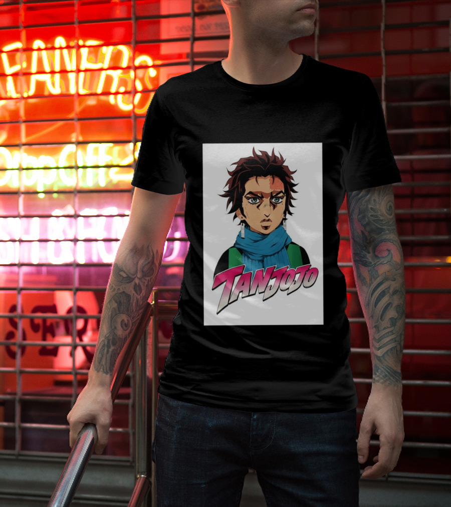 Tan JoJo Anime Manga Character Fusion T-Shirt
