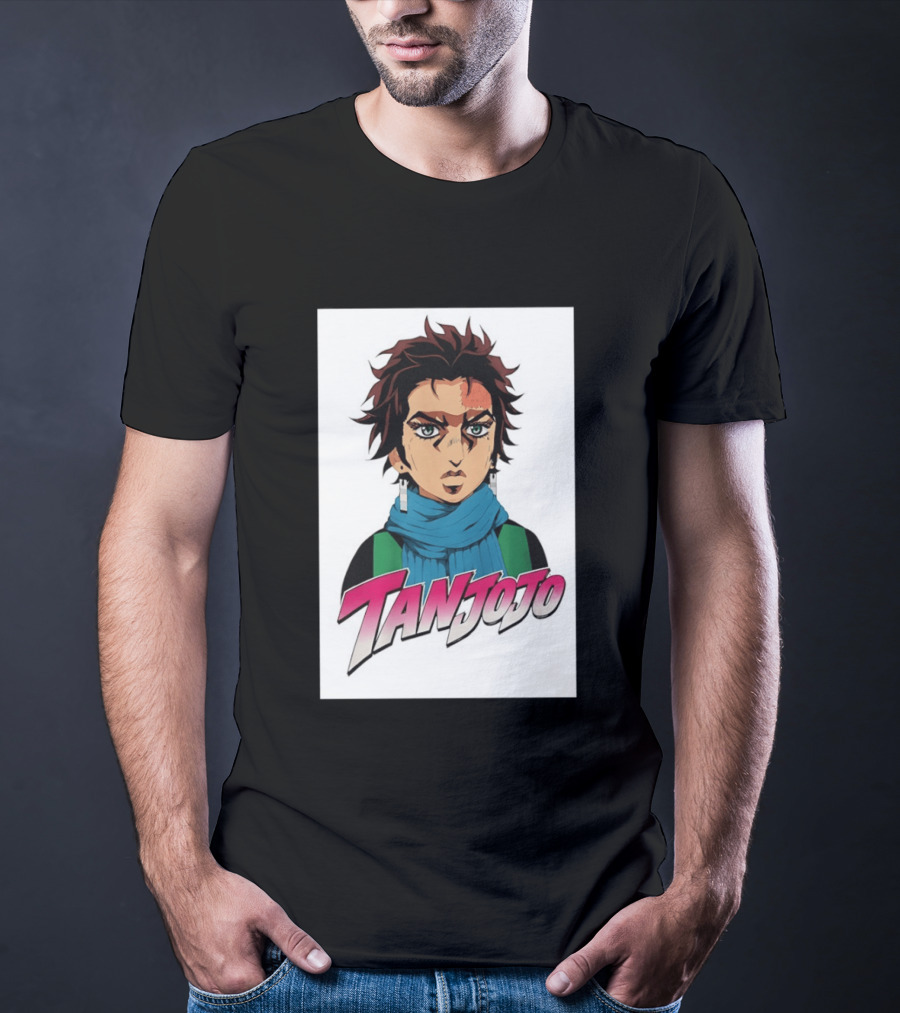 Tan JoJo Anime Manga Character Fusion T-Shirt