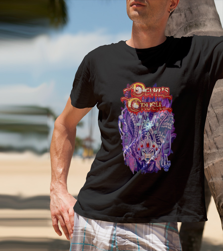 Devil's Crush Alien Skull Warrior With Mystical T-Shirt
