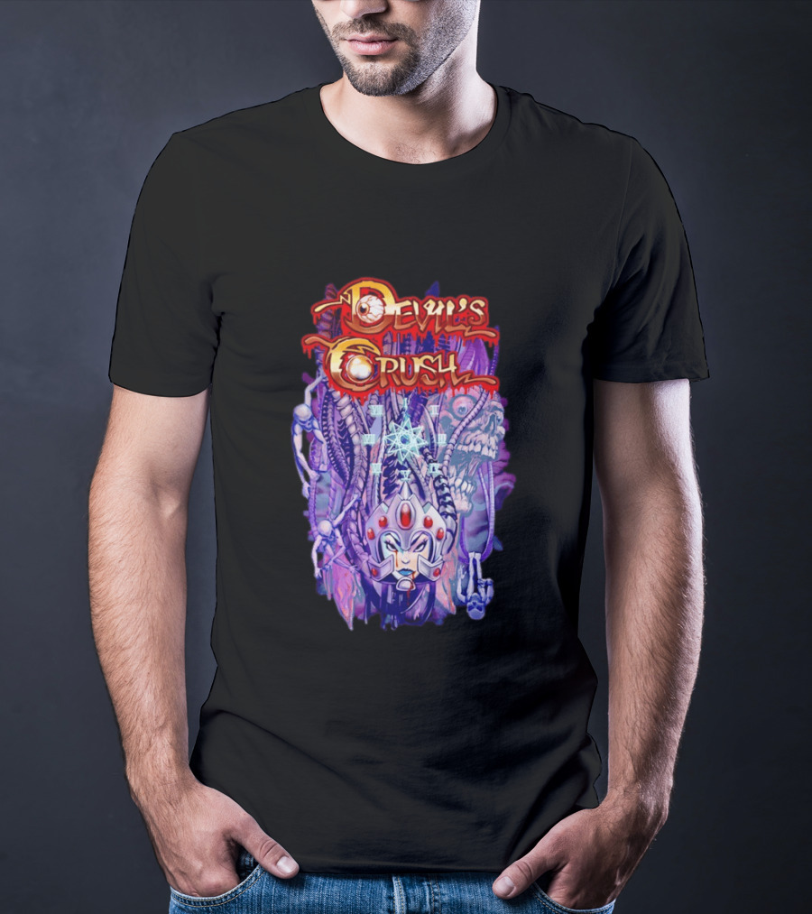 Devil's Crush Alien Skull Warrior With Mystical T-Shirt