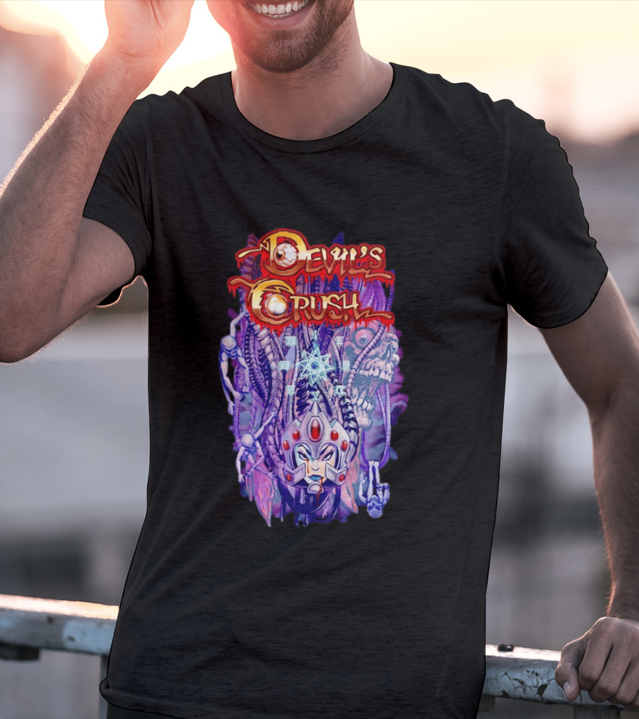 Devil's Crush Alien Skull Warrior With Mystical T-Shirt