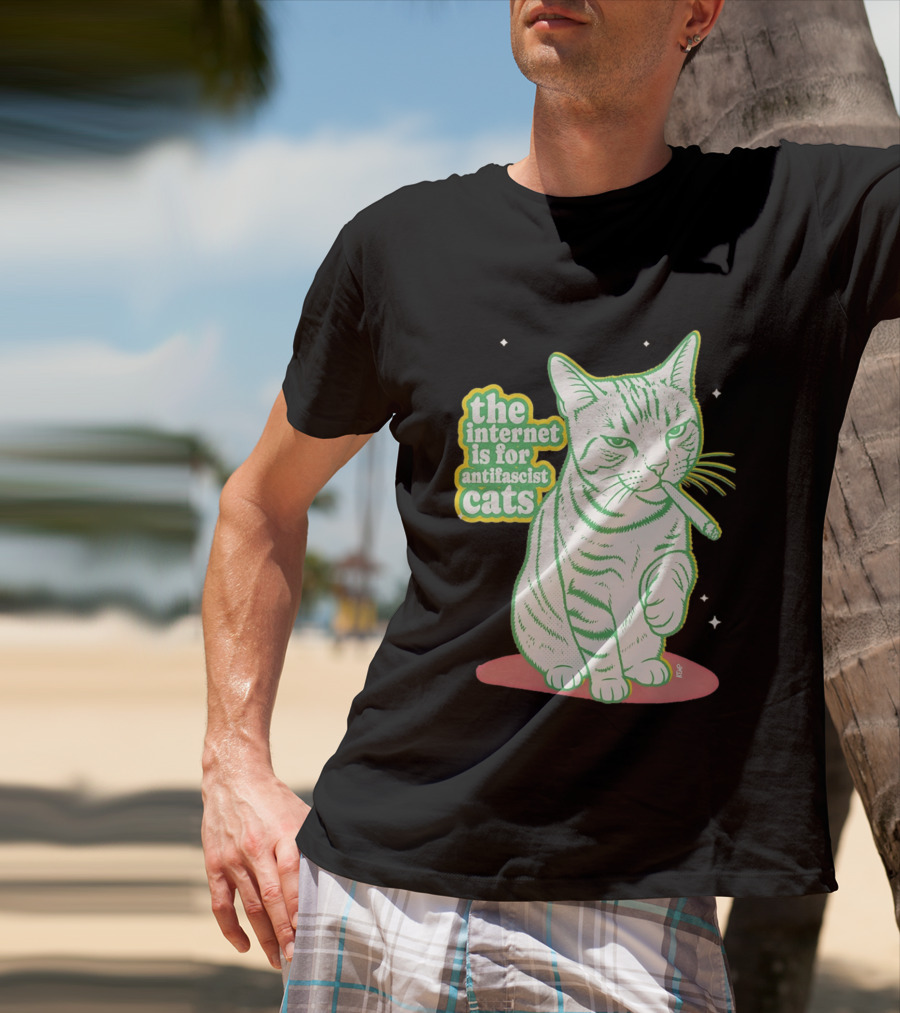 Antifascist Cats Internet Humor Smoky Cat Relaxation T-Shirt