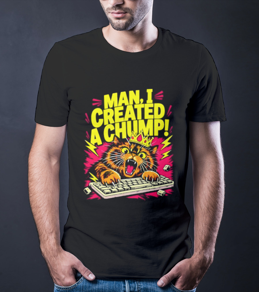 Man I Created A Chump Cat Keyboard T-Shirt