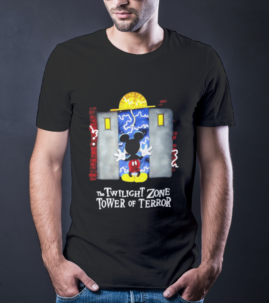 Mickey Mouse Twilight Zone Tower Of Terror Elevator Ride T-Shirt
