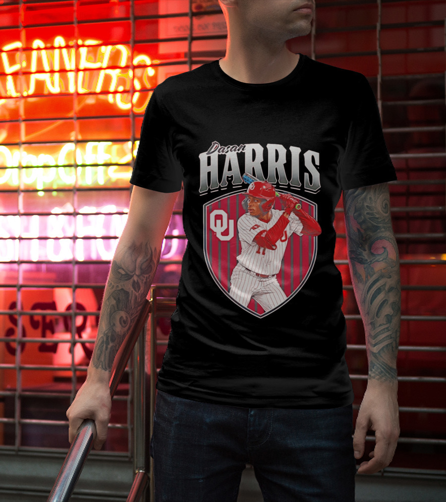 Dasan Harris Oklahoma Sooners Baseball OU T-Shirt