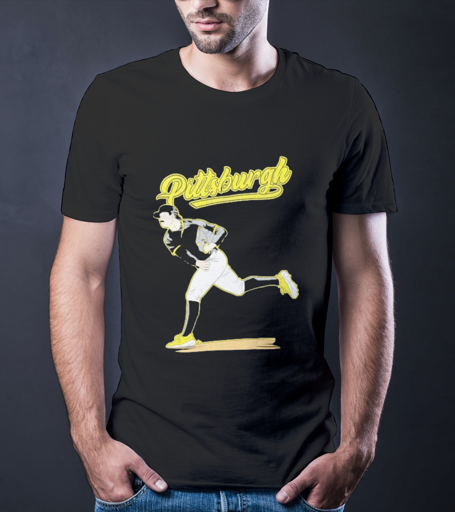 Pittsburgh Pirates Paul Skenes Baseball Player Throwing Action T-Shirt