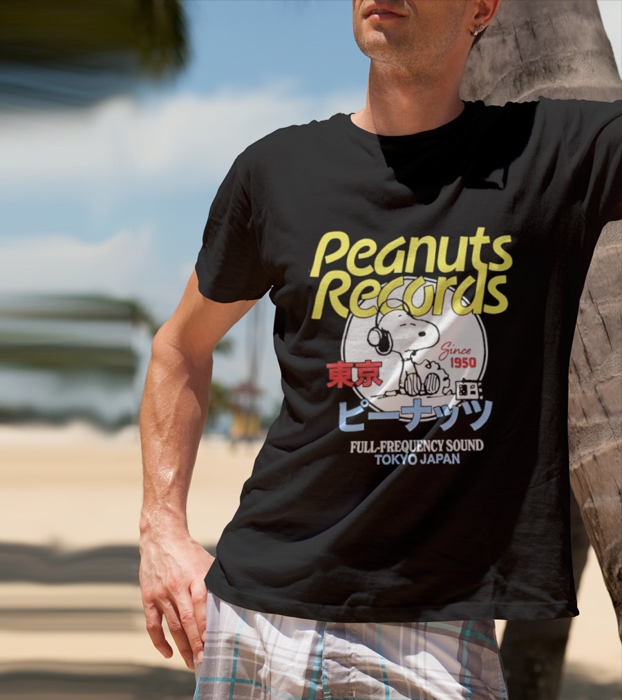 Peanuts Records Since 1950 Full Frequency Sound Tokyo Japan T-Shirt
