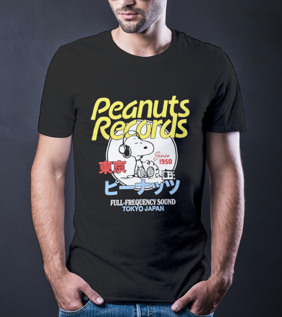 Peanuts Records Since 1950 Full Frequency Sound Tokyo Japan T-Shirt