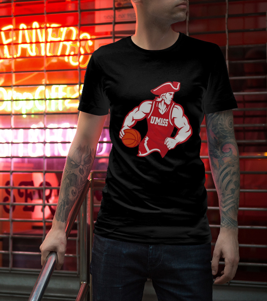 UMass University Of Massachusetts Minuteman Basketball Sam T-Shirt