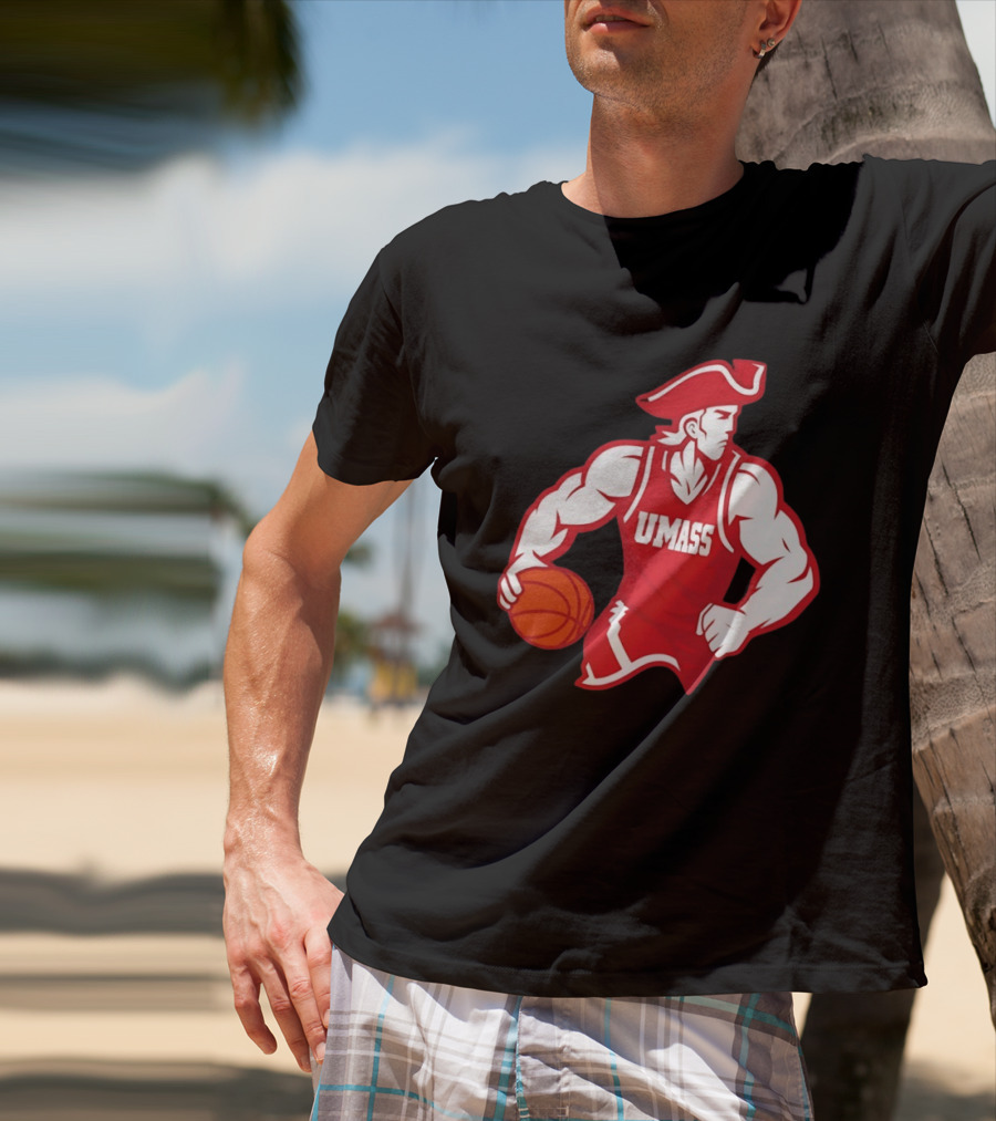 UMass University Of Massachusetts Minuteman Basketball Sam T-Shirt