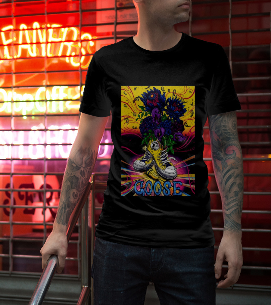 Goose Summer 2026 Tour Yellow Sneakers Floral Psychedelic T-Shirt