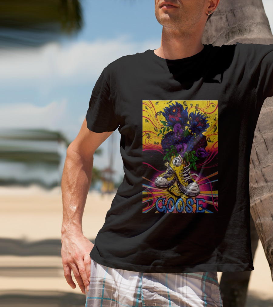 Goose Summer 2026 Tour Yellow Sneakers Floral Psychedelic T-Shirt