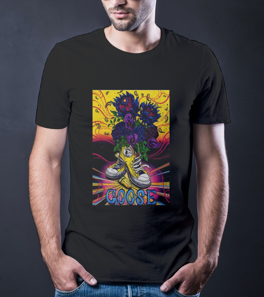 Goose Summer 2026 Tour Yellow Sneakers Floral Psychedelic T-Shirt