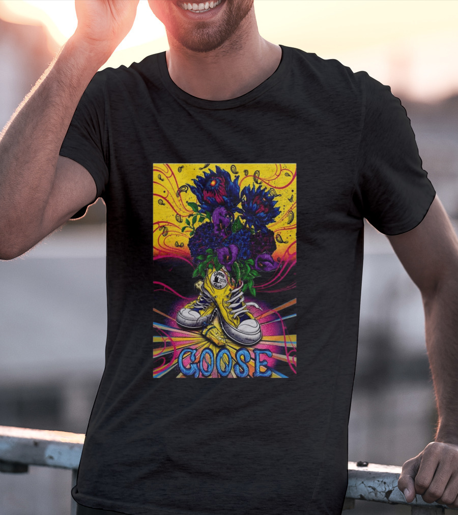 Goose Summer 2026 Tour Yellow Sneakers Floral Psychedelic T-Shirt