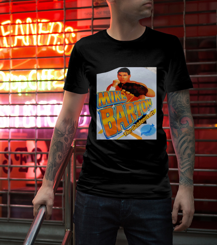 Mike Barton The Golden Left Boxer Retro Sports T-Shirt