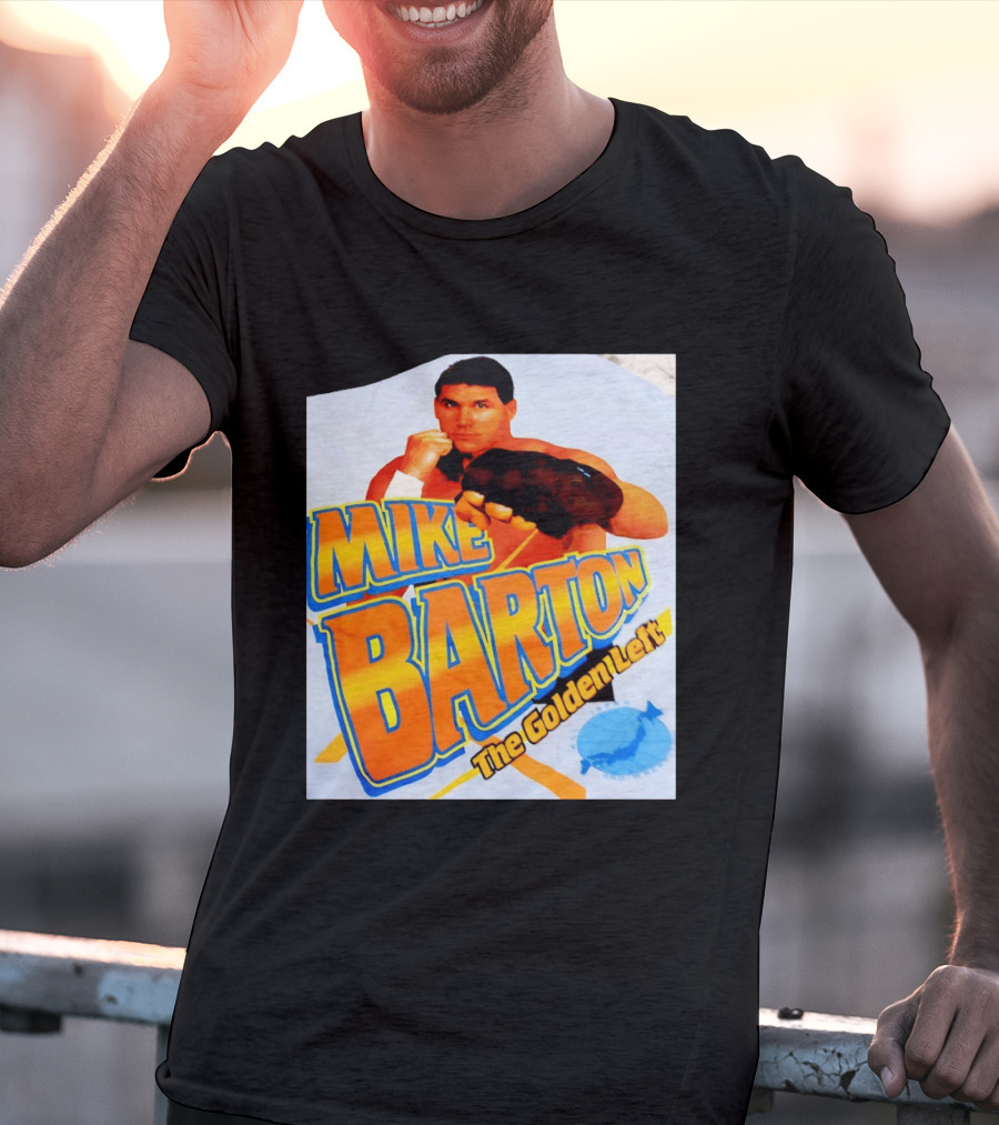Mike Barton The Golden Left Boxer Retro Sports T-Shirt