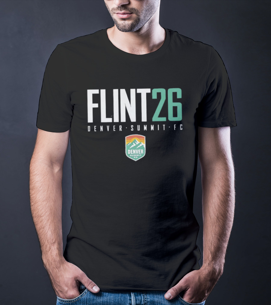 FLINT 26 Denver Summit FC Natasha Flint Name Number T-Shirt