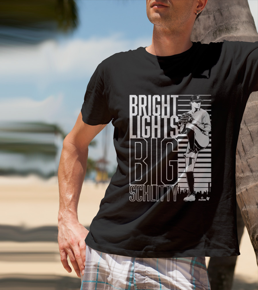 Bright Lights Big Schlitty Cam Schlittler Pitching T-Shirt