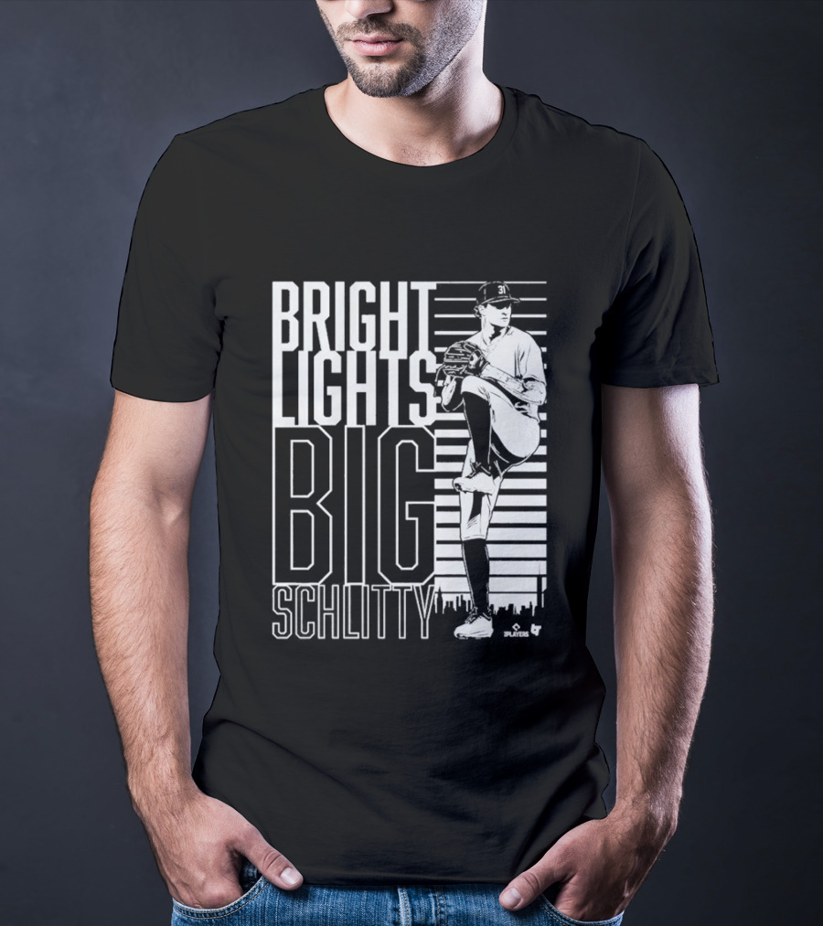 Bright Lights Big Schlitty Cam Schlittler Pitching T-Shirt