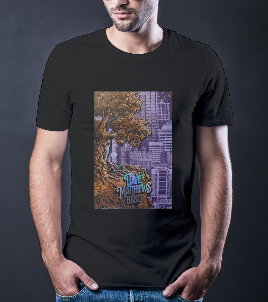 Dave Matthews Band Kansas City June 24 2026 Concert Tree Skyline T-Shirt