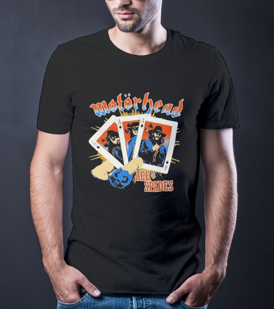 Motörhead Ace Of Spades Three Of A Kind Playing Cards T-Shirt