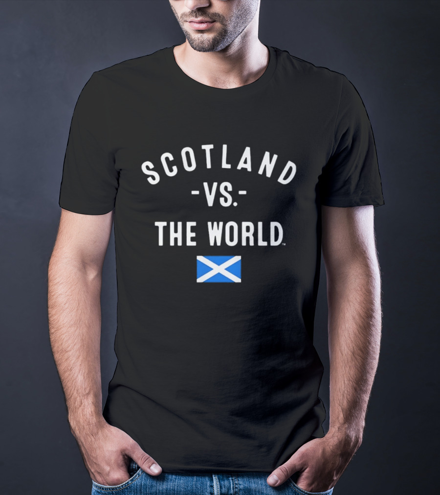 Scotland Vs The World Flag Scottish Pride Iconic St Andrew's Cross T-Shirt