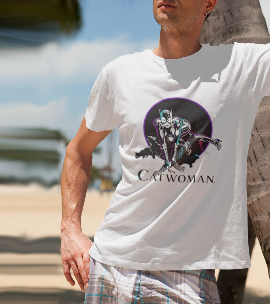 90s Catwoman Neon T-Shirt