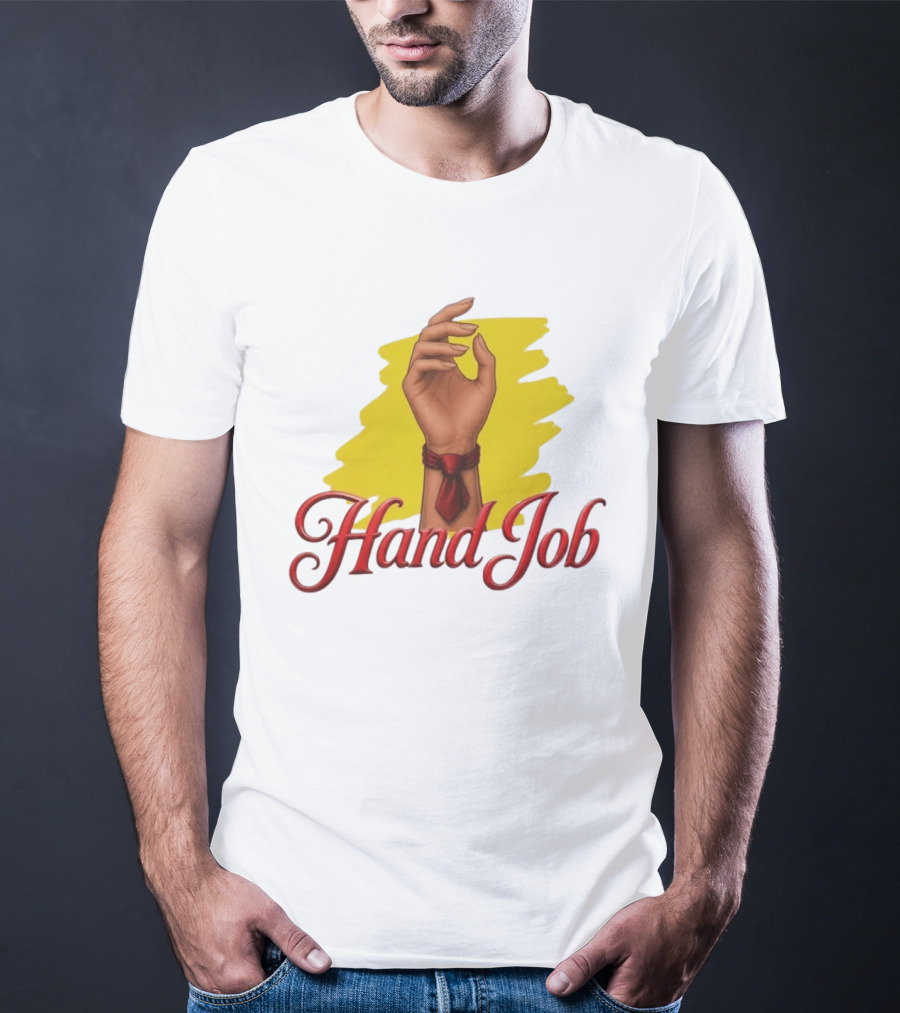 Hand Job Humor Double Entendre Red Tie Playful T-Shirt