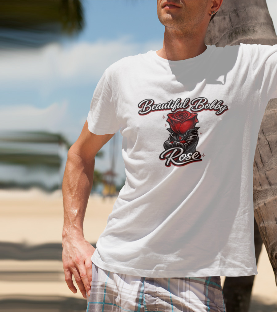 Beautiful Bobby Rose Red Flower T-Shirt