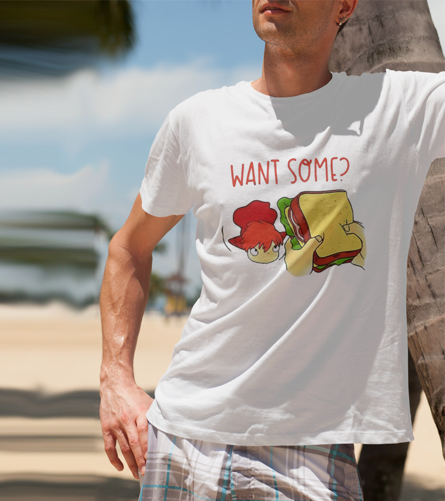 Ponyo Flinching Want Some Sandwich Scene T-Shirt